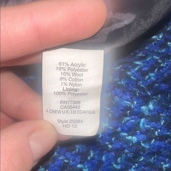 J Crew blue tweed postage Y2K kidcore miniskirt - Picture 5 of 5